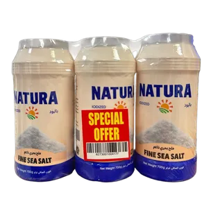 Natura Iodized Salt, 3x700g