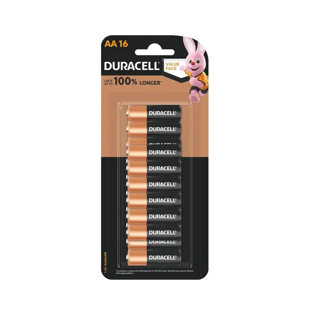 Duracell Monet AA16 Batteries, 16 Pieces