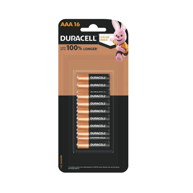 Duracell Monet AAA16 Batteries, 16 Pieces