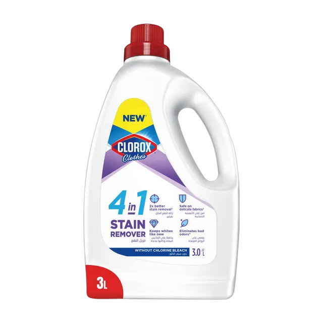 Clorox 4in1 Stain Remover for White Clothes, 3L