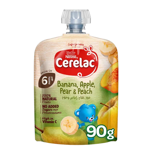 Cerelac Banana, Apple, Pear & Peach Baby Food, 90g