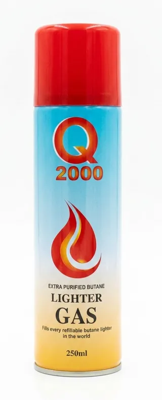 Q2000 Butane Lighter Gas, 250ml