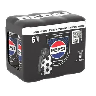 بيبسي كولا زيرو سكر مشروب غازي علب، 6x330ml