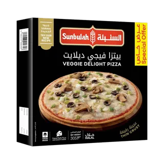 Sunbulah Veggie Delight Thin Pizza Crust, 305g