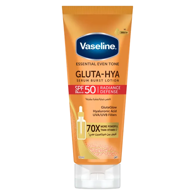 Vaseline Gluta-Hya Radiance Defence SPF 50 PA+++ Serum Burst Lotion, 180ml