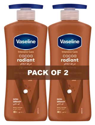 Vaseline Body Lotion Cocoa Radiant, 2x400ml