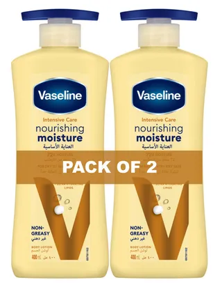 Vaseline Intensive Care Nourishing Moisture Body Lotion, 2x400ml