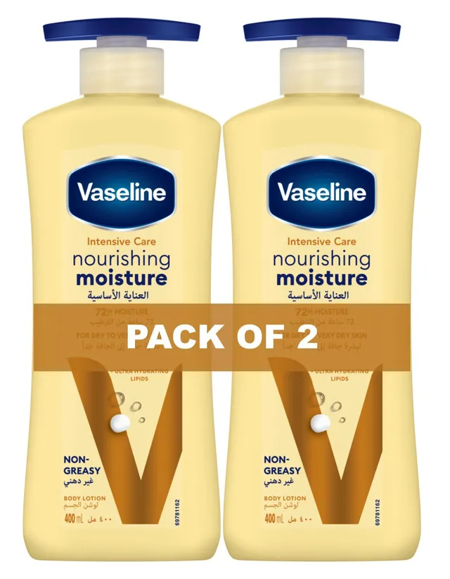 Vaseline Intensive Care Nourishing Moisture Body Lotion, 2x400ml