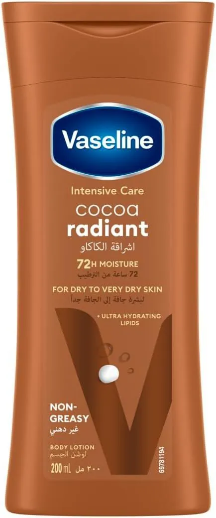 Vaseline Intensive Care Cocoa Radiant Body Lotion, 200ml