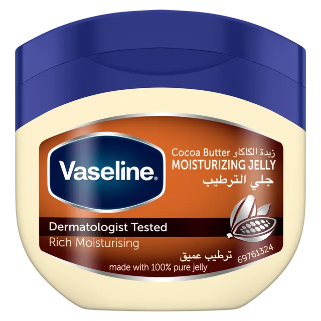 Vaseline 100% Pure Healing Cocoa Butter Petroleum Jelly, 250ml