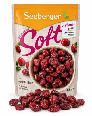 Seeberger Soft Cranberries, 125g