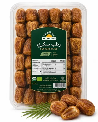 Natureland Premium Moist Sukkari Dates, 1kg