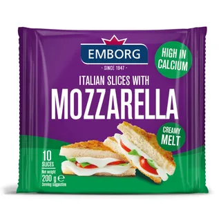 Emborg Italian Mozzarella Slices, 200g