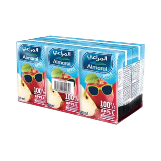 المراعي عصير تفاح 100% UHT علبة تيترا باك، 6x140مل