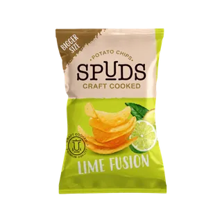 Spuds Lime Fusion Potato Chips, 40-50g