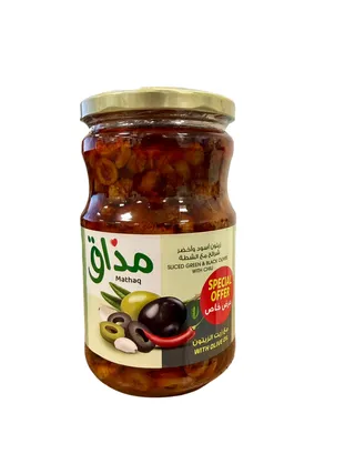 Eatico Sliced Green & Black Olives with Chili & Olive Oil, 940g