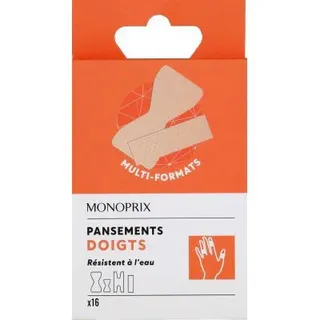 Monoprix Finger Plasters Water Resistant 16S