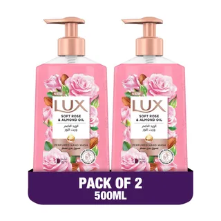Lux Soft Rose Perfumed Liquid Hand Wash, 2x500ml