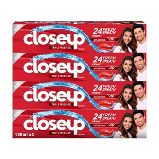 Close Up Toothpaste Ever Fresh Red Hot 4x120ml