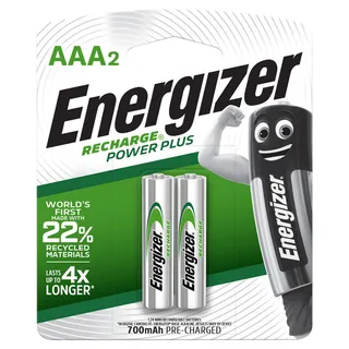 Energizer Recharge Power Plus 1.2V AAA Alkaline Batteries, 2 Pieces
