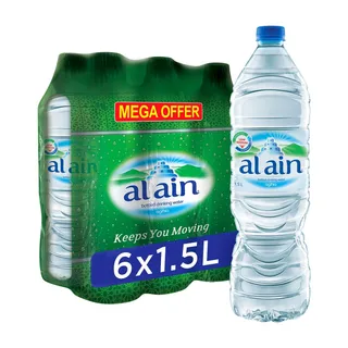 العين ماء شرب معبأ, 6x1.5L