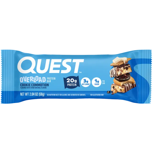 Quest Overload Cookie Commotion Flavored Protein Bar, 58g