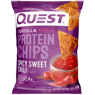 Quest Spicy Sweet Chili Tortilla Style 19g Protein Chips, 32g