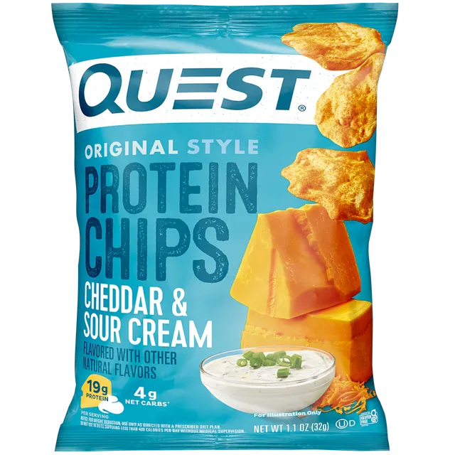 Quest Cheddar & Sour Cream Flavored Protein Chips, 32g
