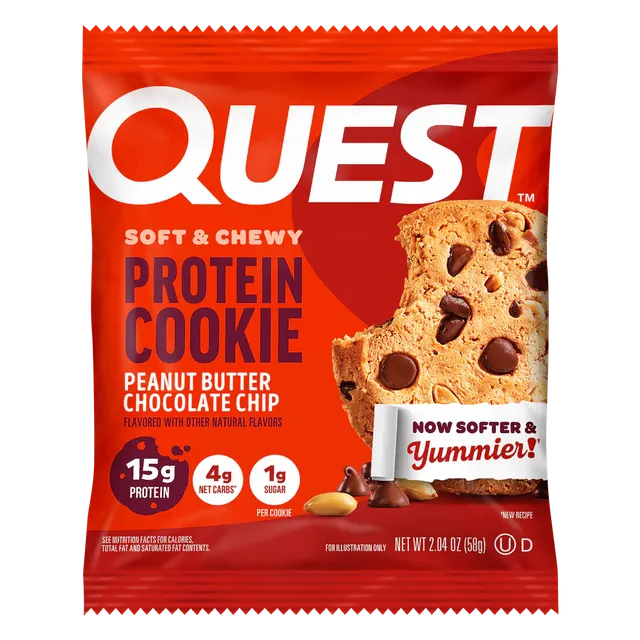 Quest Peanut Butter Chocolate Chip Protein Cookie, 58g