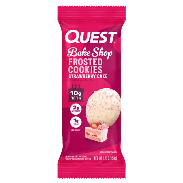 Quest Strawberry Cake Flavor Frosted Protein Cookies, 50g