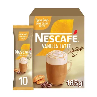 نسكافيه كافيه ستايل فانيليا لاتيه، 10 قطع، 185 غرام