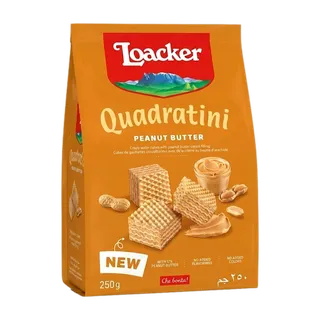 Loacker Quadratini Peanut Butter Wafer, 250g