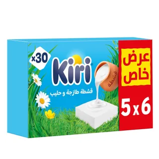 كيري جبنة كريمية قابلة للدهن، 6 حصص، 5x108g