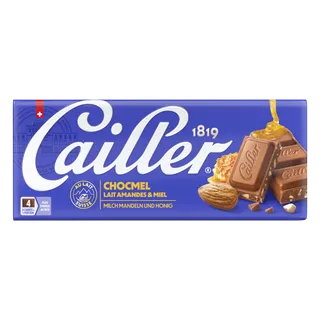Cailler Chocmel Almonds & Honey Milk Chocolate Tablet, 100g