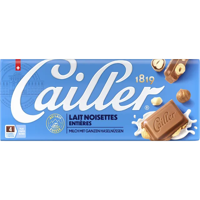Cailler Hazelnut Milk Chocolate Tablet, 100g