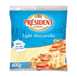 President Shredded Light Mozzarella Cheese 400 g