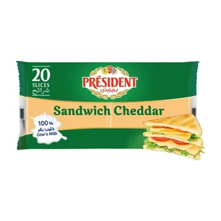 President Cheddar Sandwich Slice Cheese, 400g