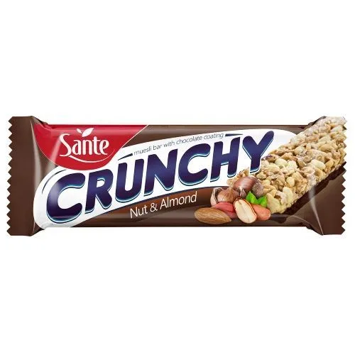 Sante Nuts & Almonds with Chocolate Coating Crunchy Bar, 40g