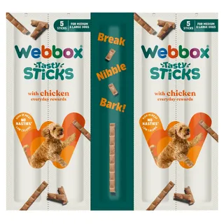 Webbox Tasty Sticks with Chicken Dog Treats, 55g