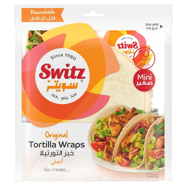 Switz 10 Original Mini Tortilla Wraps, 250g