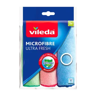 Vileda UltraFresh Microfibre Cloth, 3 Pieces