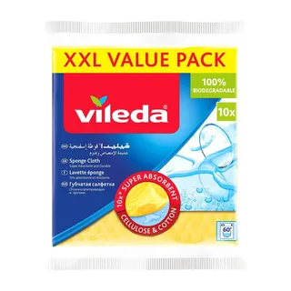 Vileda Sponge Cloth - XXL, 10 Pieces