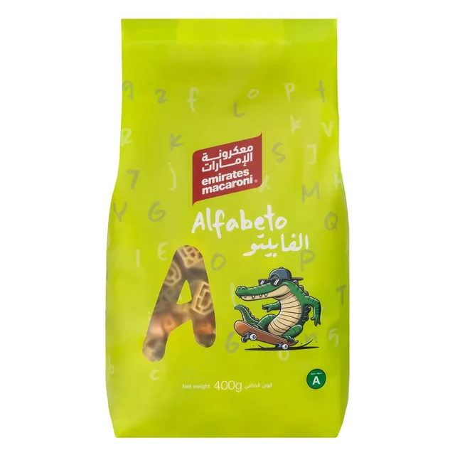 إمارات مكرونة أشكال أبجدية ثلاثية الألوان، 400g