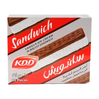 كي دي دي آيس كريم ساندوتش فانيلا، 10x40ml