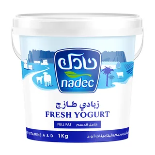 نادك زبادي طازج كامل الدسم 1كجم
