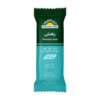 Natureland Organic Coconut Syrup Rahash Bar without Sugar, 40g