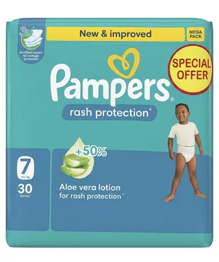 Pampers Baby Dry Diapers, Size 7, 15+ kg, 30Pcs