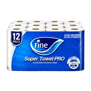 Fine Super Towel Pro 3X60 Sheets (8+4Free)