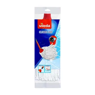 Vileda Classic Cotton Floor Mop Refill, White, 10x6x35cm