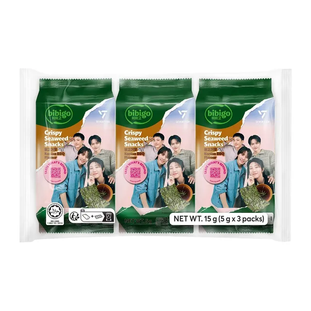 Bibigo Barbeque Crispy Seaweed Snacks, 15g